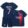 Paris Saint-Germain 2023-24 Mbappé 7 Hjemme - Barn Draktsett